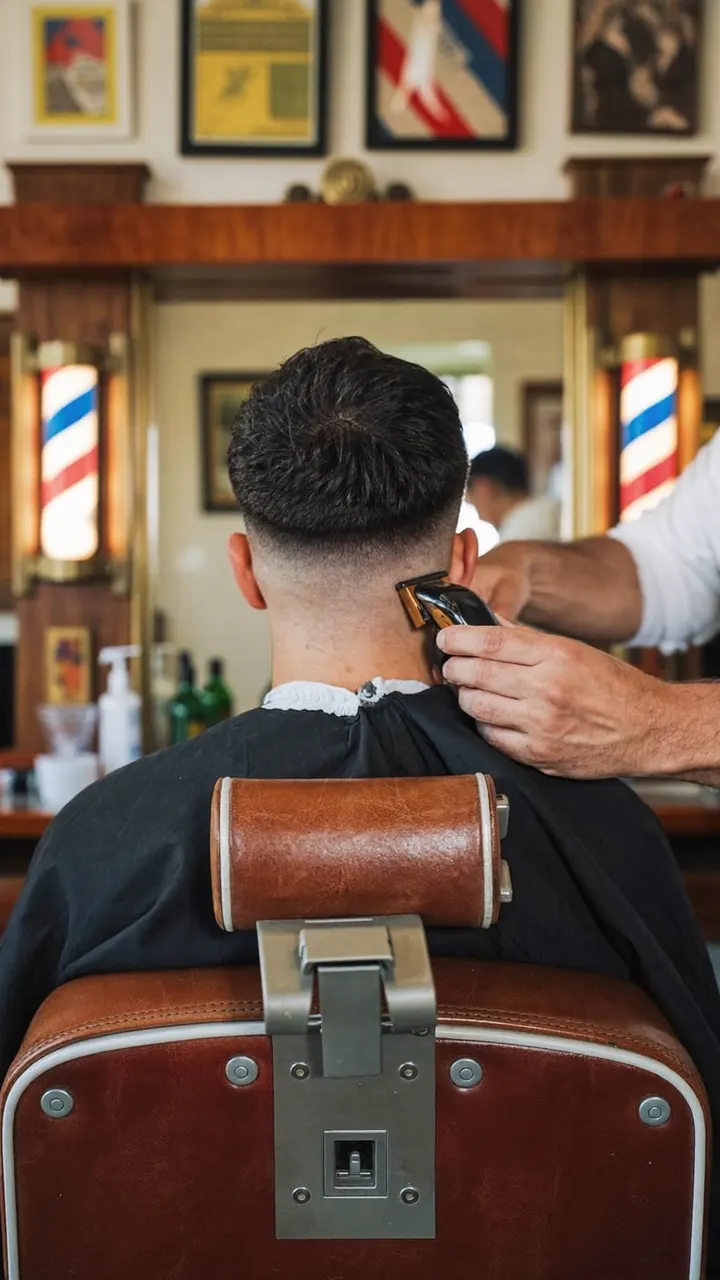 Antes: Foto de un corte en la barbería