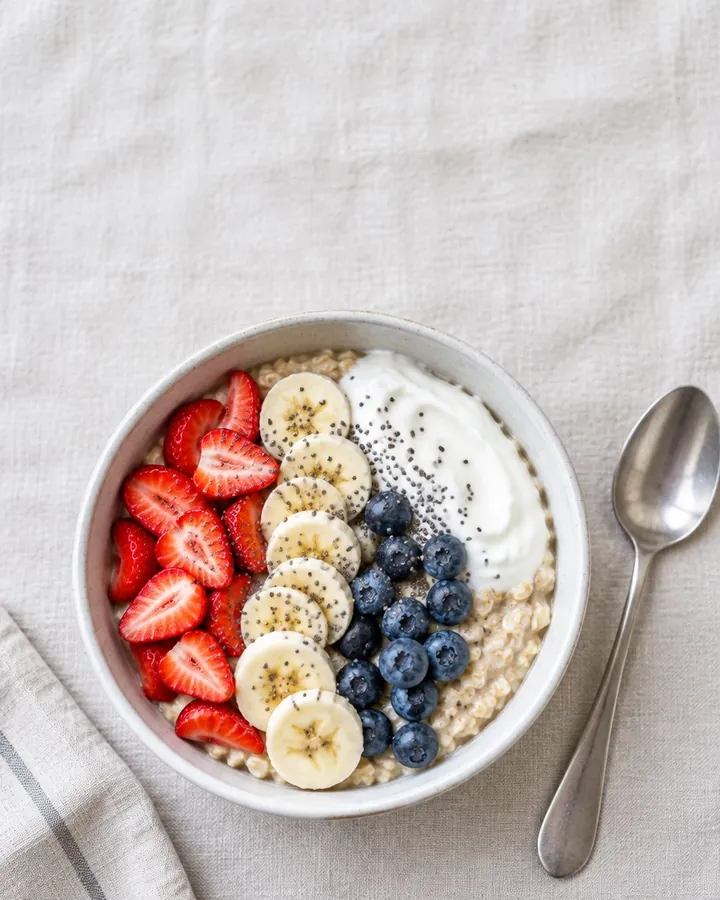 Antes: Foto de un bowl de desayuno