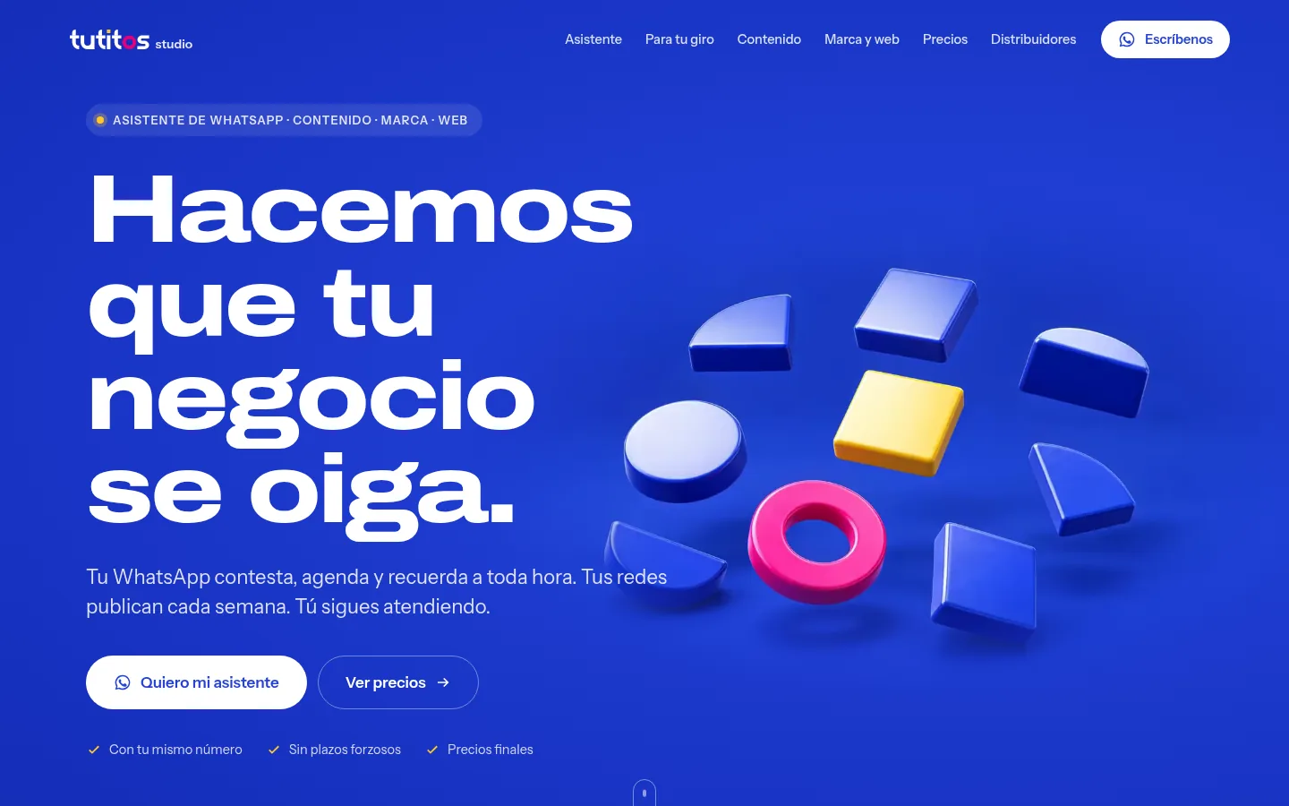 Página web de ejemplo en computadora